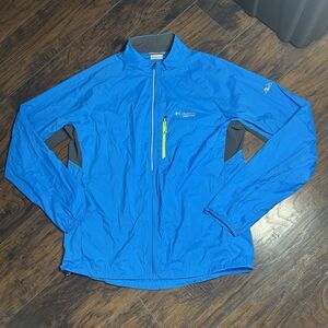 Columbia Montrail Titan Lite ll Running Jacket Men's Large Blue Windbreaker
